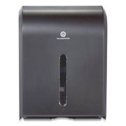 C Fold, Multifold, BigFold, Z Fold Dispenser - 400 x C Fold, 600 x Multifold - 15.5" Height x 11" Width x 5.3" Depth - Plastic - Black - Durable, Key Lock - 1 Carton