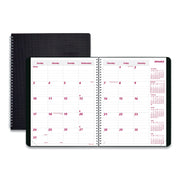 Brownline Monthly Planner, 14-Month, December 2025–January 2027, Twin Wire, 7 1/8" x 8 7/8", Black Textured Poly Cover, FSC Certified, 1 Each