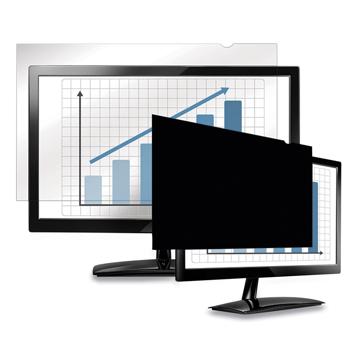 Fellowes PrivaScreen Blackout Privacy Filter for 24" Widescreen LCD Monitor or Notebook, 16:9 Aspect Ratio, Black, Fingerprint and Scratch Resistant, Polyethylene, 1 Each