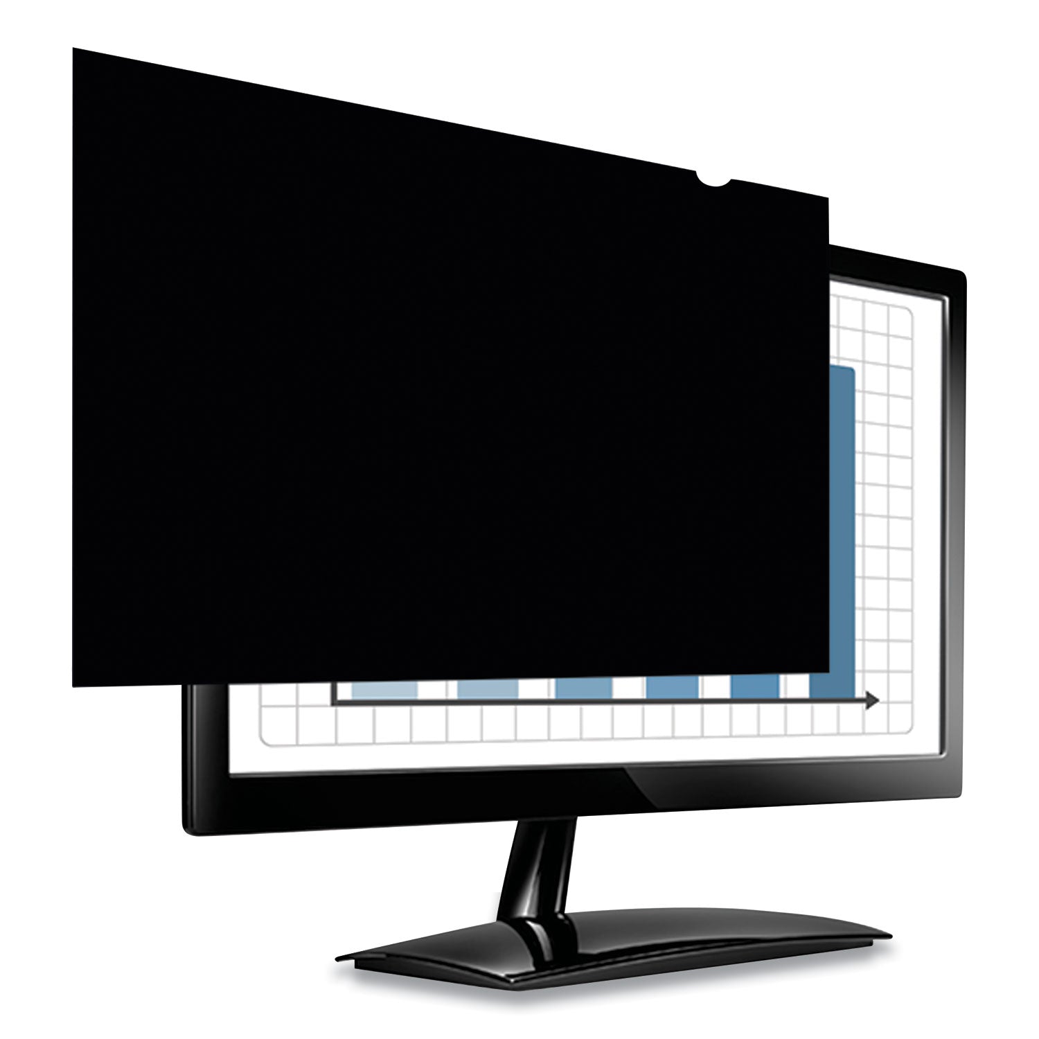 Fellowes PrivaScreen Blackout Privacy Filter for 24" Widescreen LCD Monitor or Notebook, 16:9 Aspect Ratio, Black, Fingerprint and Scratch Resistant, Polyethylene, 1 Each
