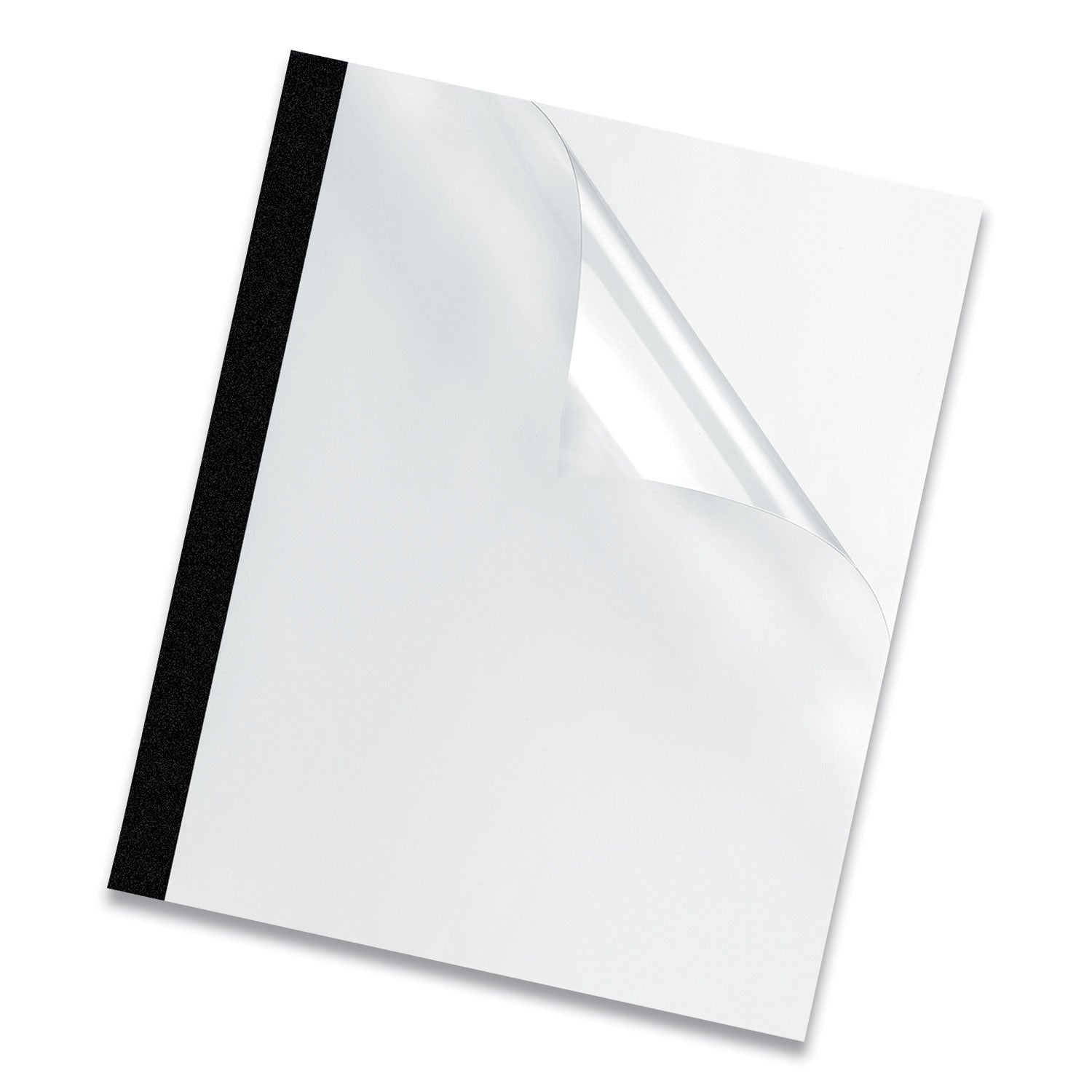 Fellowes Thermal Heavy-gauge Binding Covers - 11" Height x 8.5" Width x 0.8" Depth - 0.75" Maximum Capacity - 180 x Sheet Capacity - Rectangular - Black - Polyvinyl Chloride (PVC) - 10 / Pack