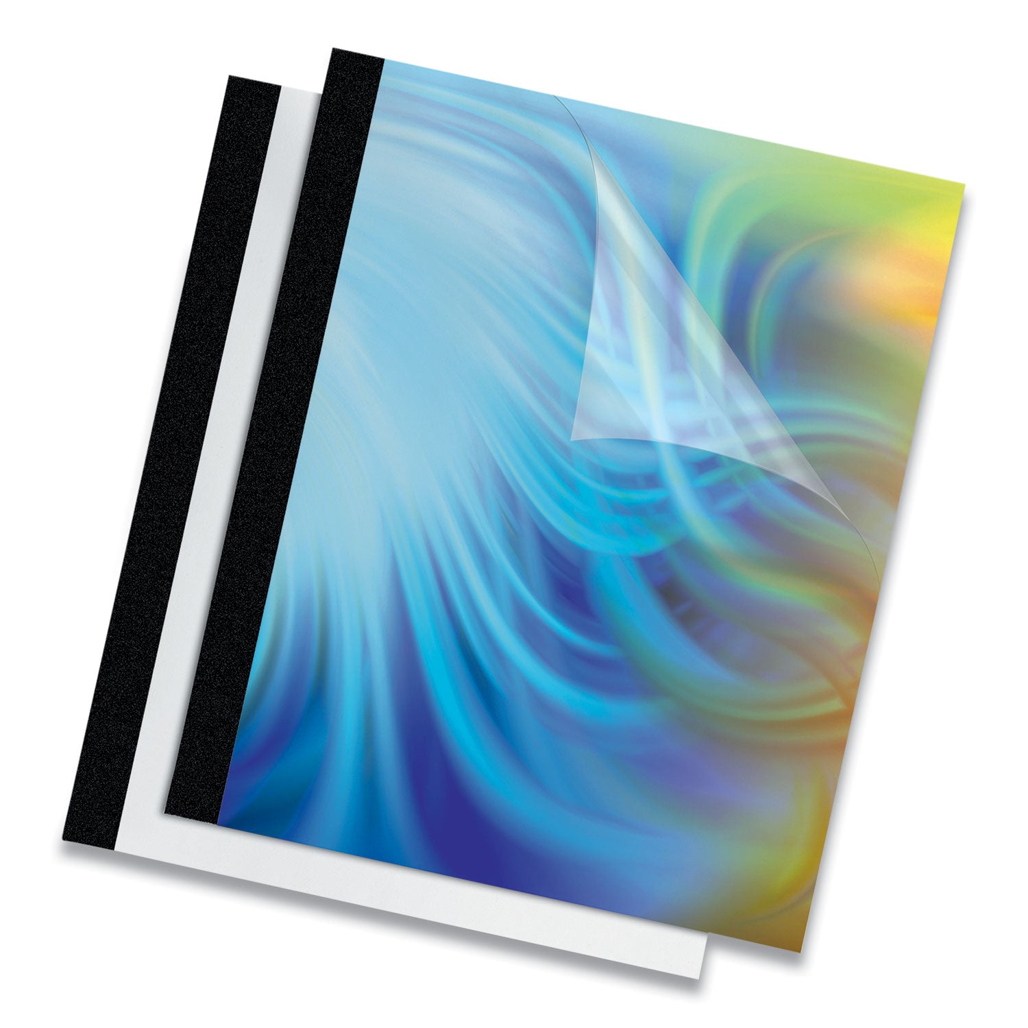 Fellowes Thermal Heavy-gauge Binding Covers - 11" Height x 8.5" Width x 0.5" Depth - 0.50" Maximum Capacity - 120 x Sheet Capacity - Rectangular - Black, Clear - Polyvinyl Chloride (PVC) - 10 / Pack