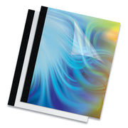 Fellowes Thermal Presentation Covers - 11" Height x 8.5" Width x 0.3" Depth - 0.25" Maximum Capacity - 60 x Sheet Capacity - Rectangular - Black, Clear - Polyvinyl Chloride (PVC) - 1 Pack