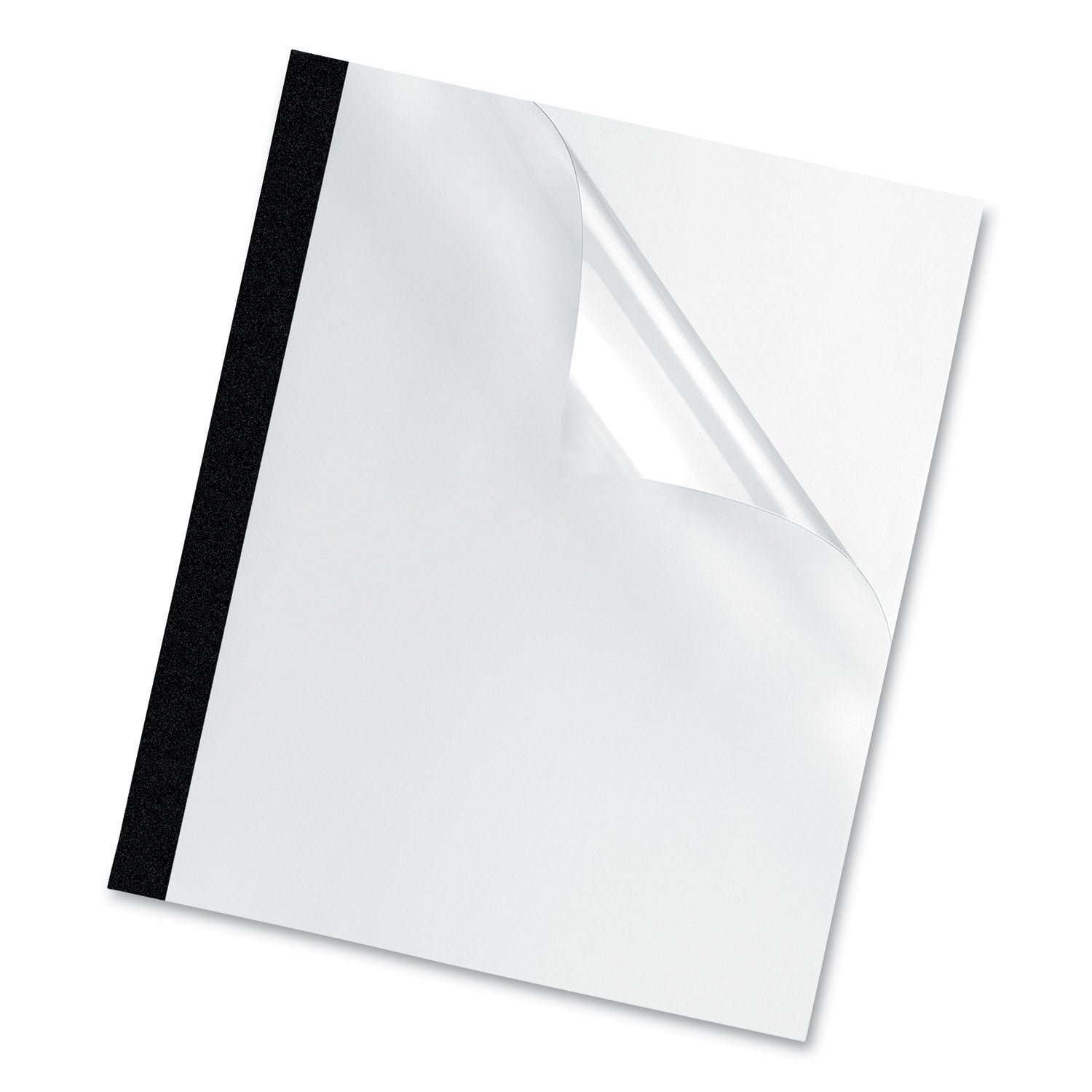 Fellowes Thermal Heavy-gauge Binding Covers - 11" Height x 8.5" Width x 0.5" Depth - 0.50" Maximum Capacity - 120 x Sheet Capacity - Rectangular - Black, Clear - Polyvinyl Chloride (PVC) - 10 / Pack