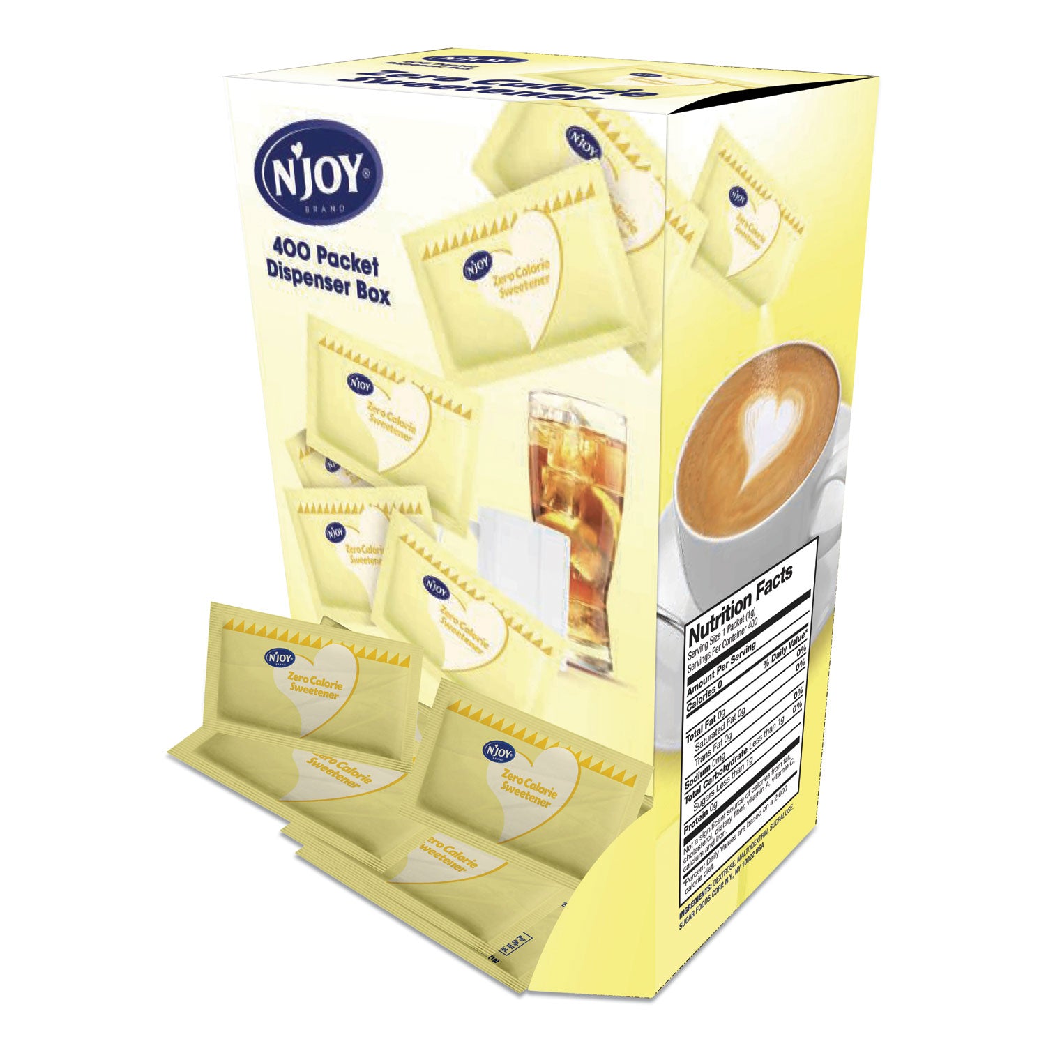 Yellow Sucralose Zero Calorie Sweetener, 0.04 oz Packet, 400/Box