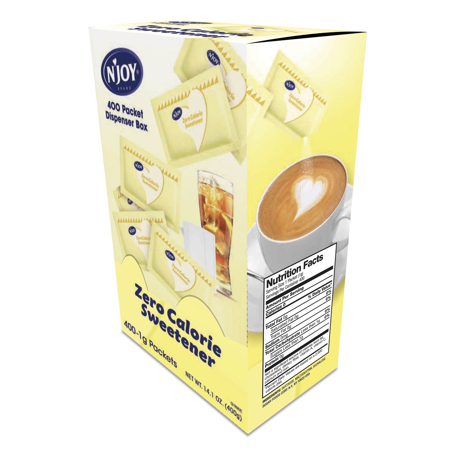 Yellow Sucralose Zero Calorie Sweetener, 0.04 oz Packet, 400/Box