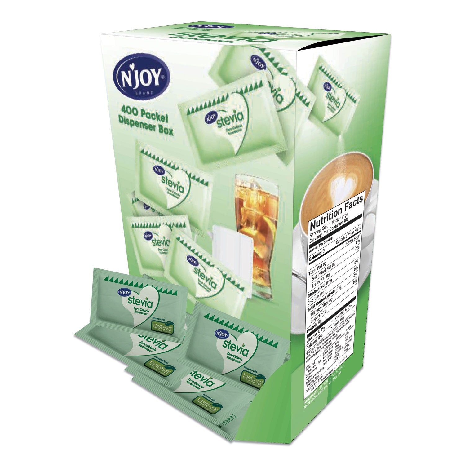 Stevia Artificial Sweetener, 0.04 oz Packet, 400/Box