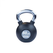 Chrome, Rubber Kettlebell 60Lb