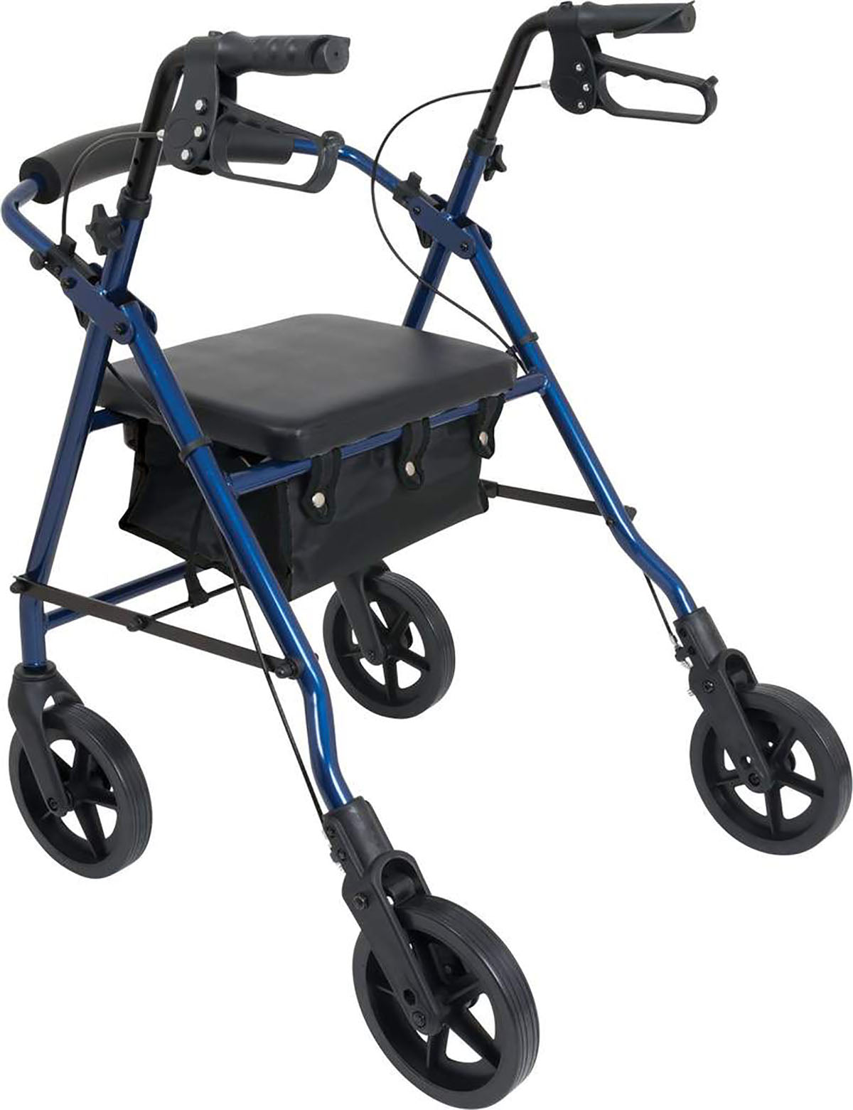 ProBasics Aluminum Rollator with 6-inch Wheels, Blue