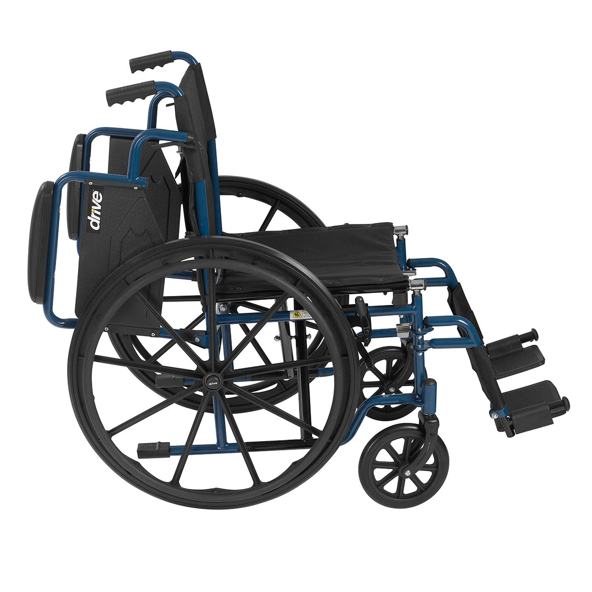 Drive, Blue Streak Wheelchair with Flip Back Desk Arms, Swing Away Footrests, 18" Seat