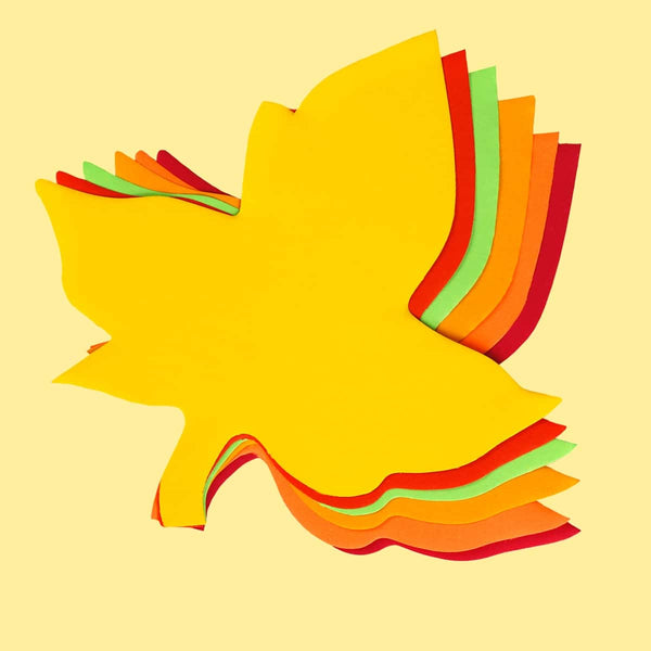 Bright Cutouts - 240 ct., 6" Leaf, Asst'd Colors
