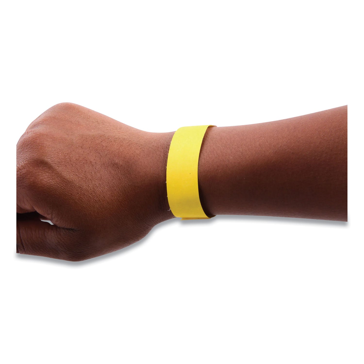 Sequentially Numbered Security Wristbands, 3/4", Yellow Pack of 100