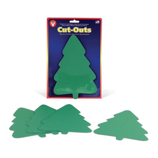 Bright Cutouts - 240 ct., 7" Christmas tree, White