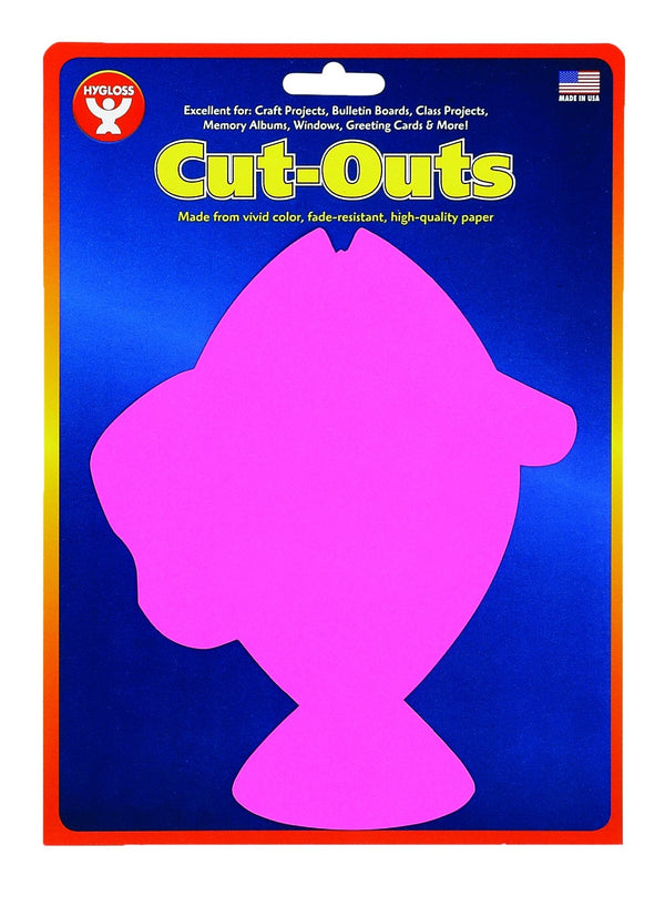 Bright Cutouts - 40 ct., 7.5" Fish, Asst'd Colors