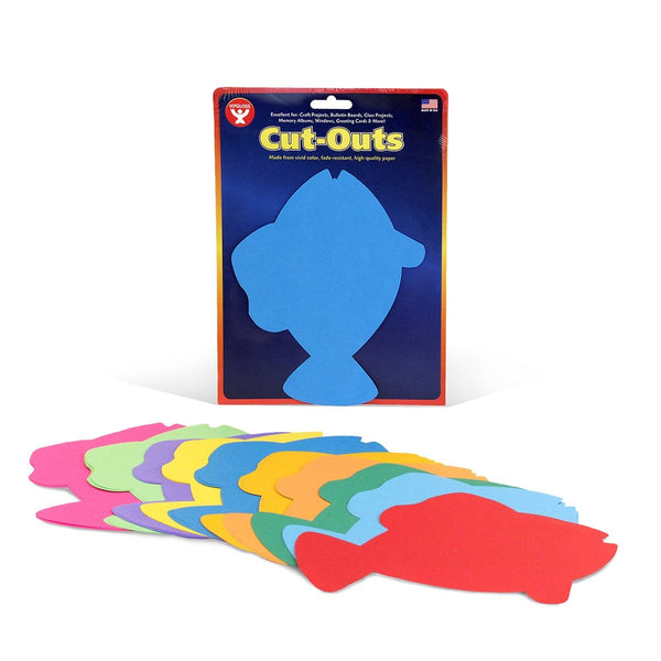 Bright Cutouts - 240 ct., 7.5" Fish, White