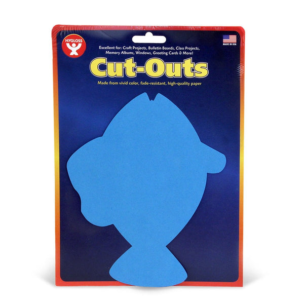 Bright Cutouts - 40 ct., 7.5" Fish, White