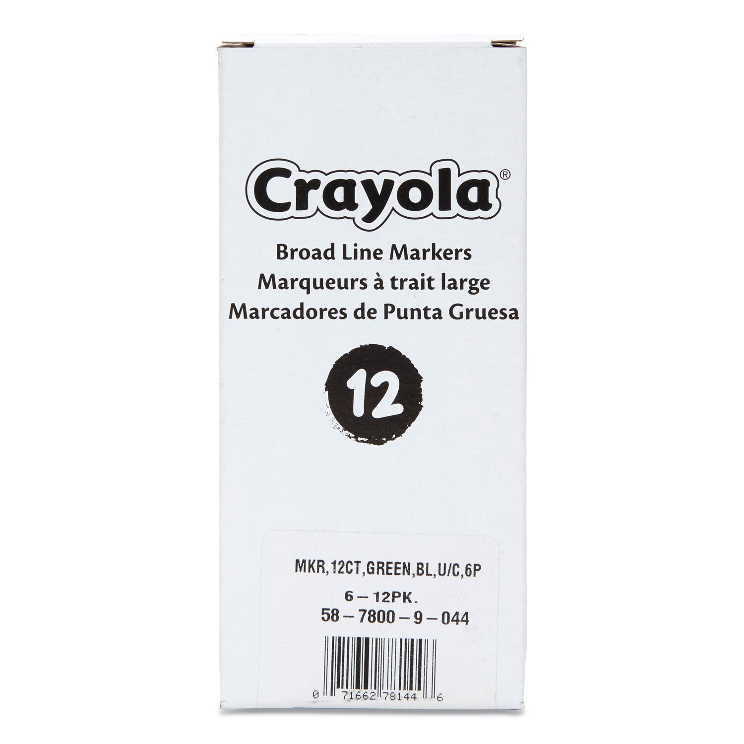 Broad Line Washable Markers, Broad Bullet Tip, Green, 12/box