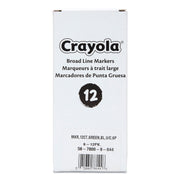 Broad Line Washable Markers, Broad Bullet Tip, Green, 12/box