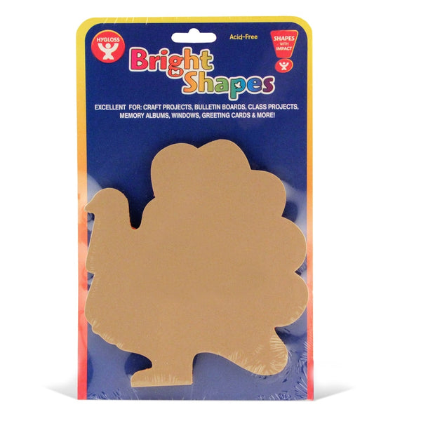 Bright Cutouts - 240 ct., 5.5" Turkey, Asst'd Colors