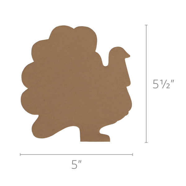Bright Cutouts - 240 ct., 5.5" Turkey, Asst'd Colors
