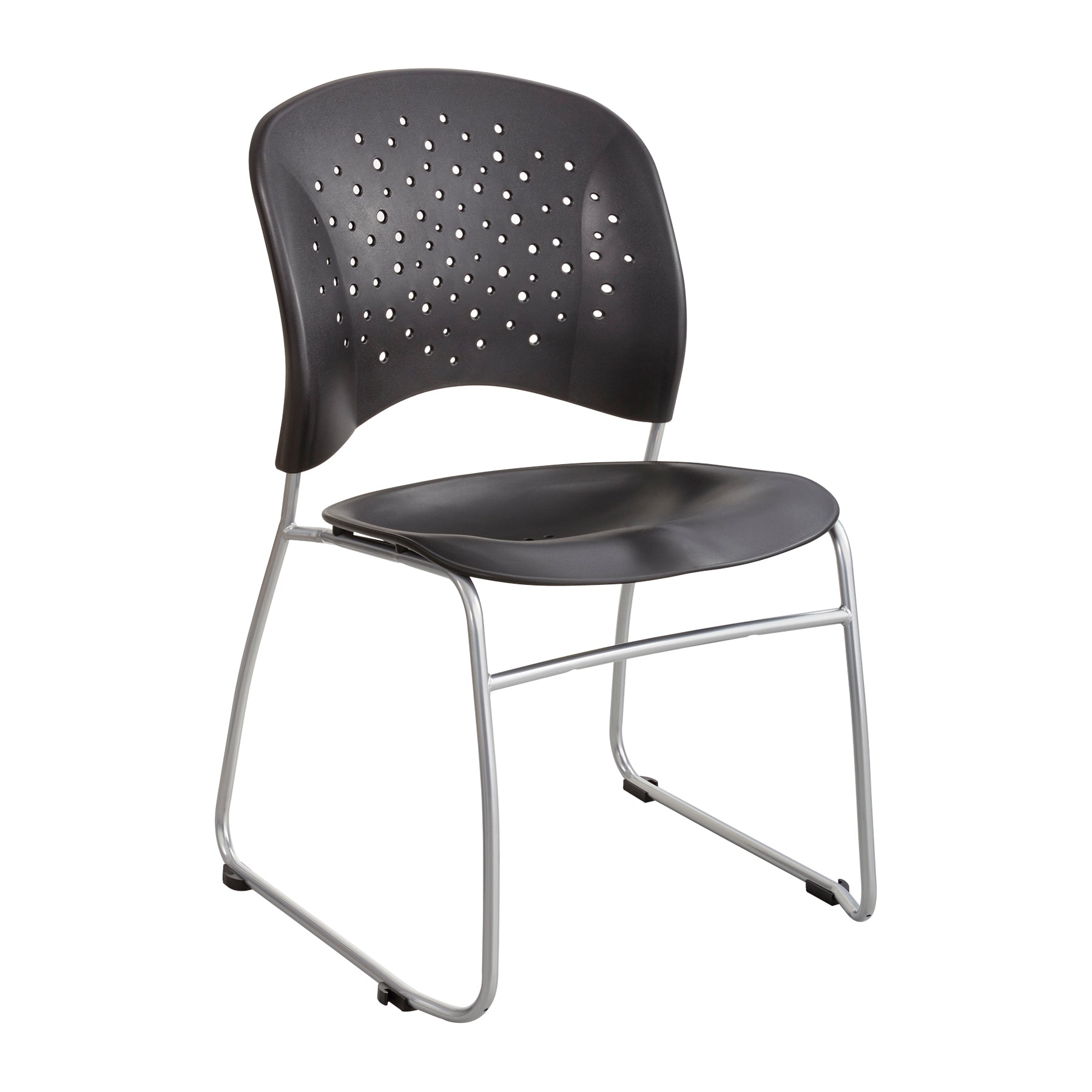 Reve Sled Chair Rd Back Blk 2E