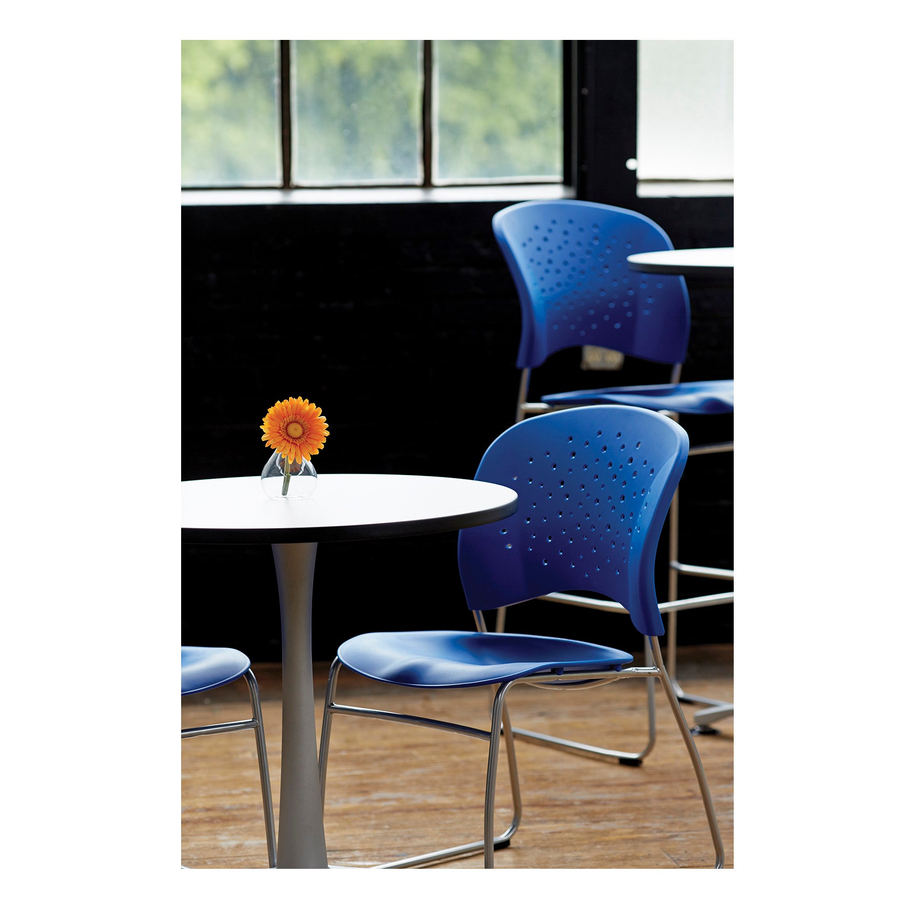 Reve Sled Chair Rd Back Blu 2E