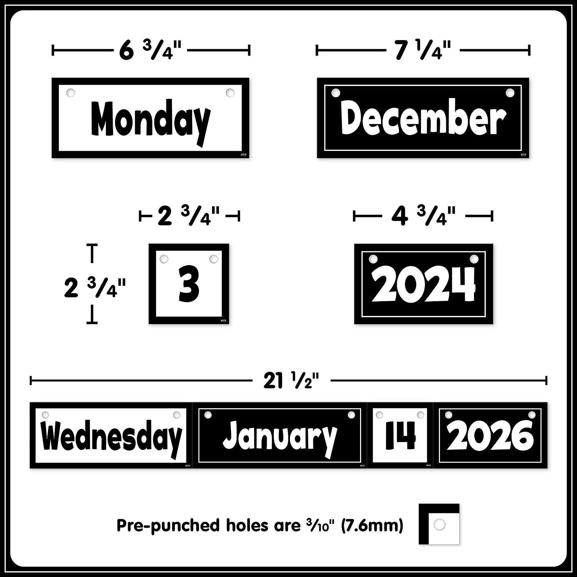 Black and White Flip Calendar