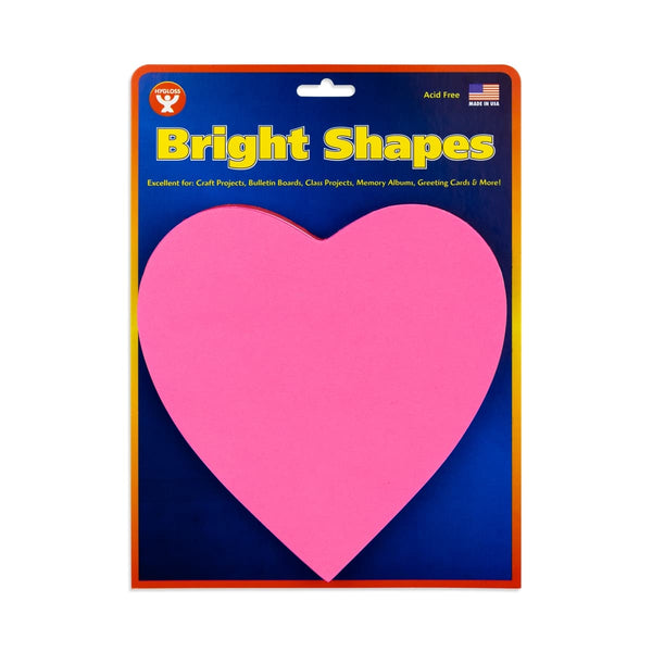 Paper Cutouts - 240 ct, 6" Hearts, Red, Pink & White