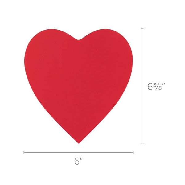 Paper Cutouts - 240 ct, 6" Hearts, Red, Pink & White