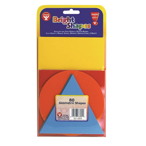 Geometric Shapes - 80 ct., 20 ea. Of 5" Square, Circle, Triangle & Rectangle