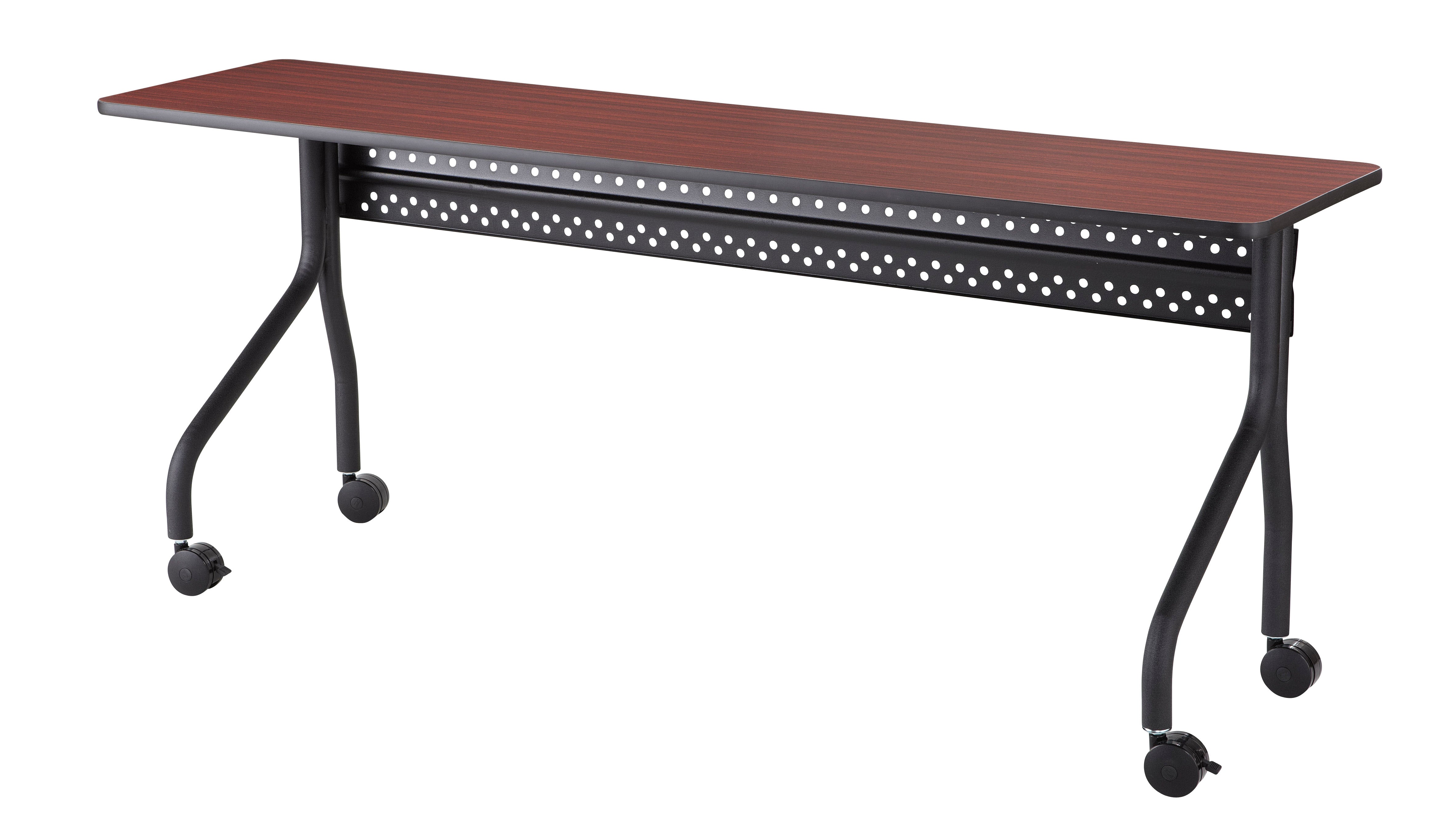 OfficeWorks™ Mobile Training Table, Mahogany - 18" x 72"