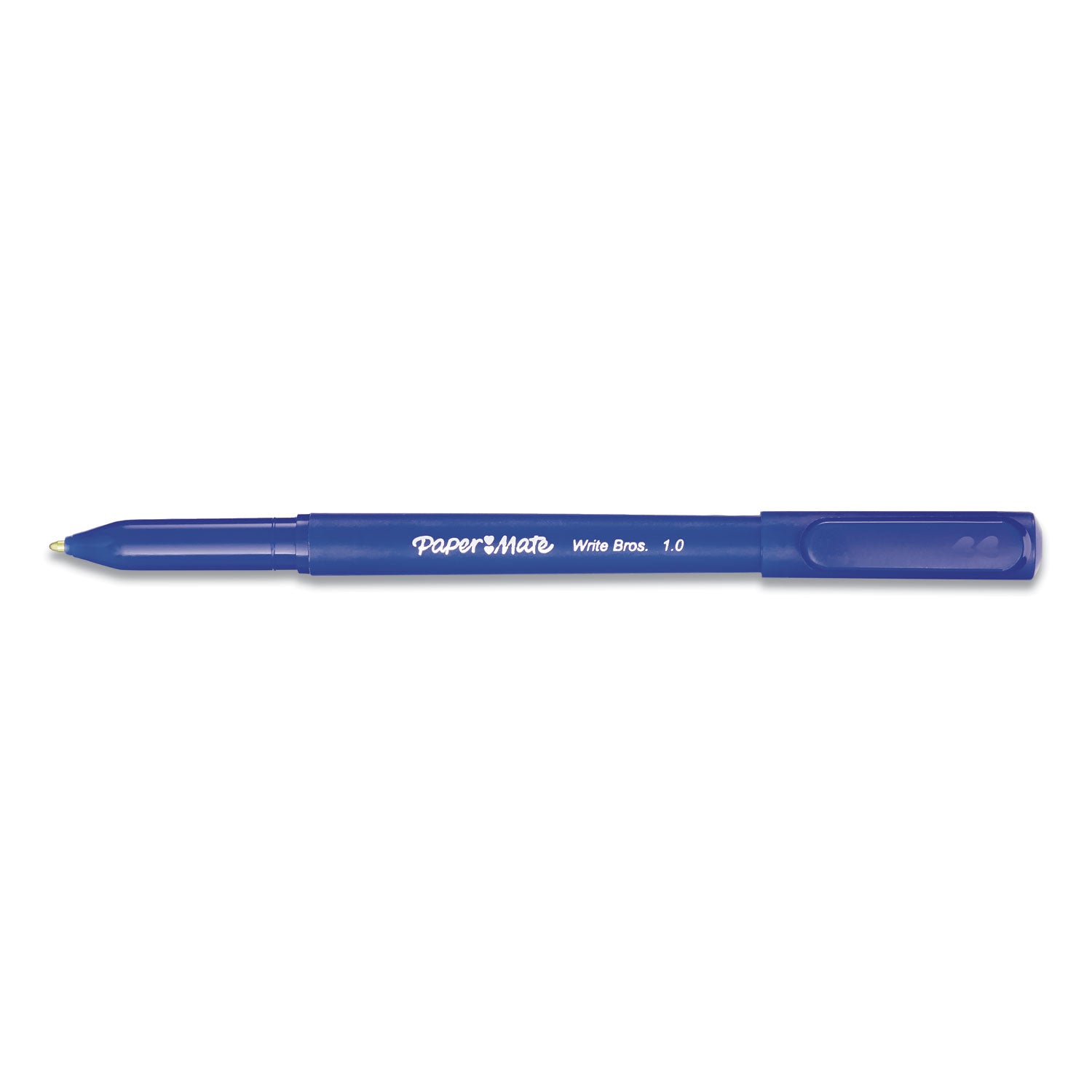 Paper Mate Write Bros. Ballpoint Stick Pens - Medium Pen Point - Blue Ink - Blue Barrel - 1 Dozen