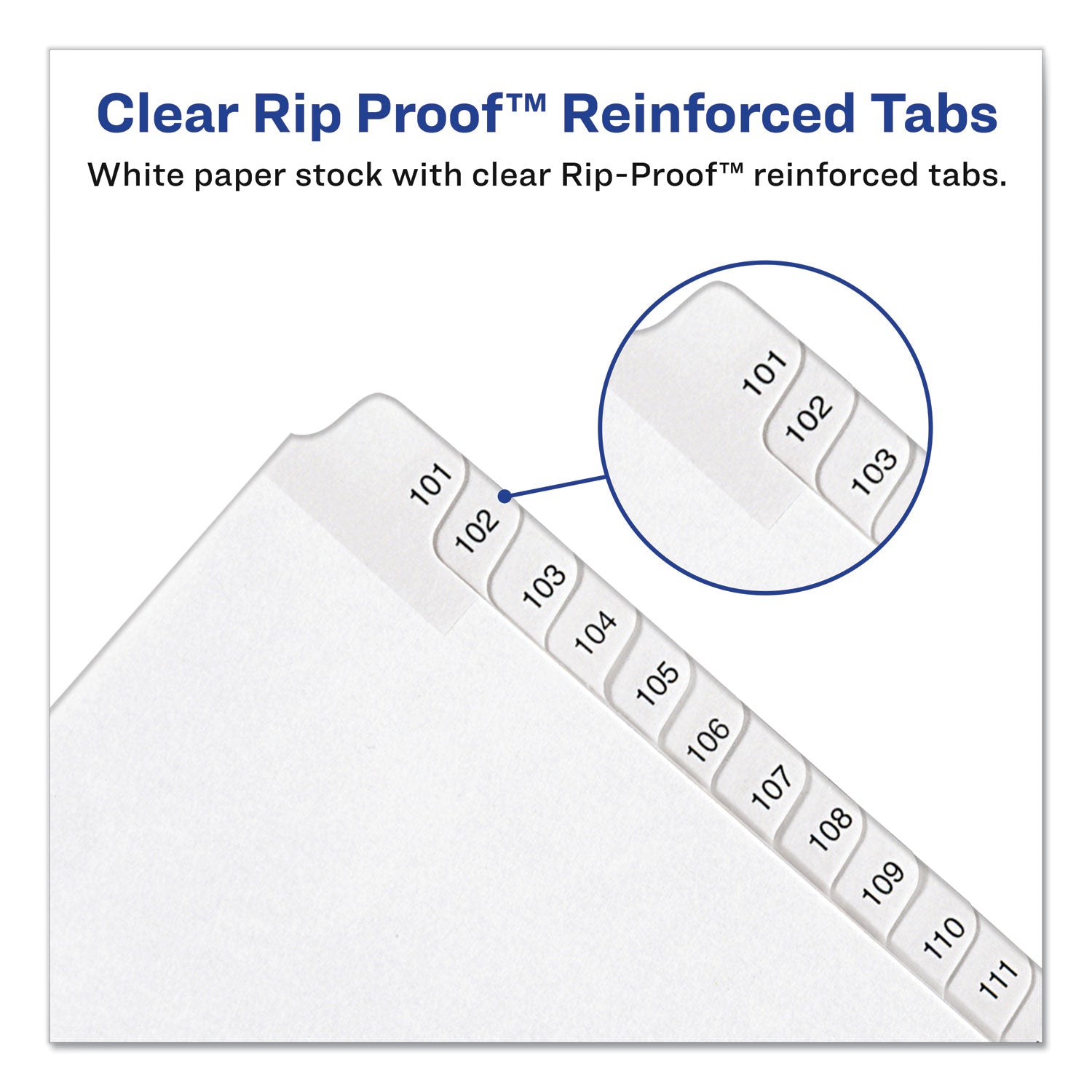 Preprinted Legal Exhibit Side Tab Index Dividers, Allstate Style, 25-Tab, 101 To 125, 11 X 8.5, White, 1 Set, (1705)
