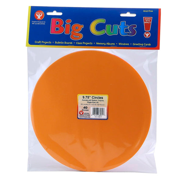 Geometric Shapes - 40 ct., 9 3/4" Circle Asst'd Colors