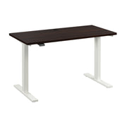 Bush Business Furniture Move 60 Series 48W x 24D Electric Height Adjustable Standing Desk in Black Walnut with White Base - 47.6" Width x 23.62" Depth x 27.44" Height