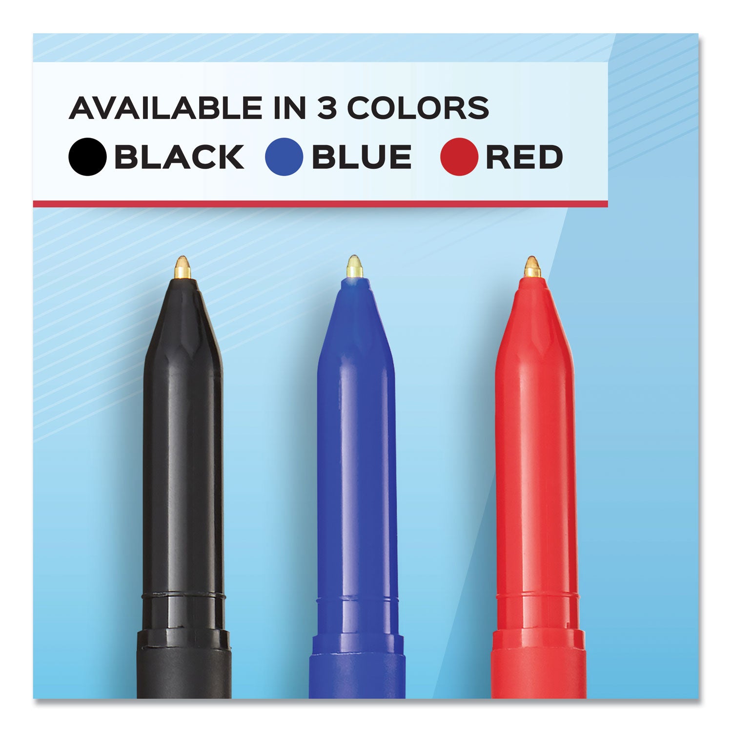 Paper Mate Write Bros. Ballpoint Stick Pens - Medium Pen Point - Black Ink - Black Barrel - 1 Dozen
