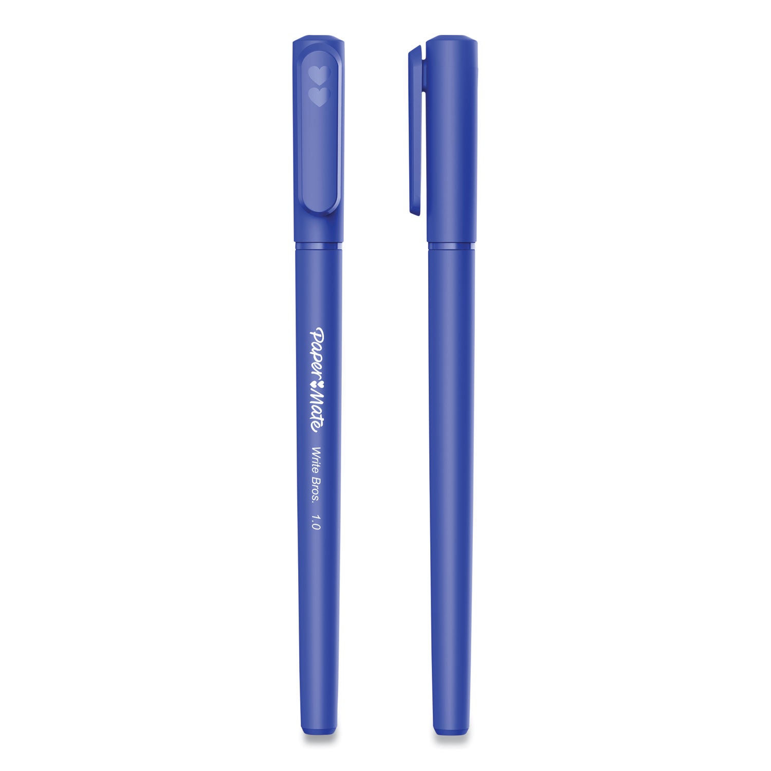 Paper Mate Write Bros. Ballpoint Stick Pens - Medium Pen Point - Blue Ink - Blue Barrel - 1 Dozen