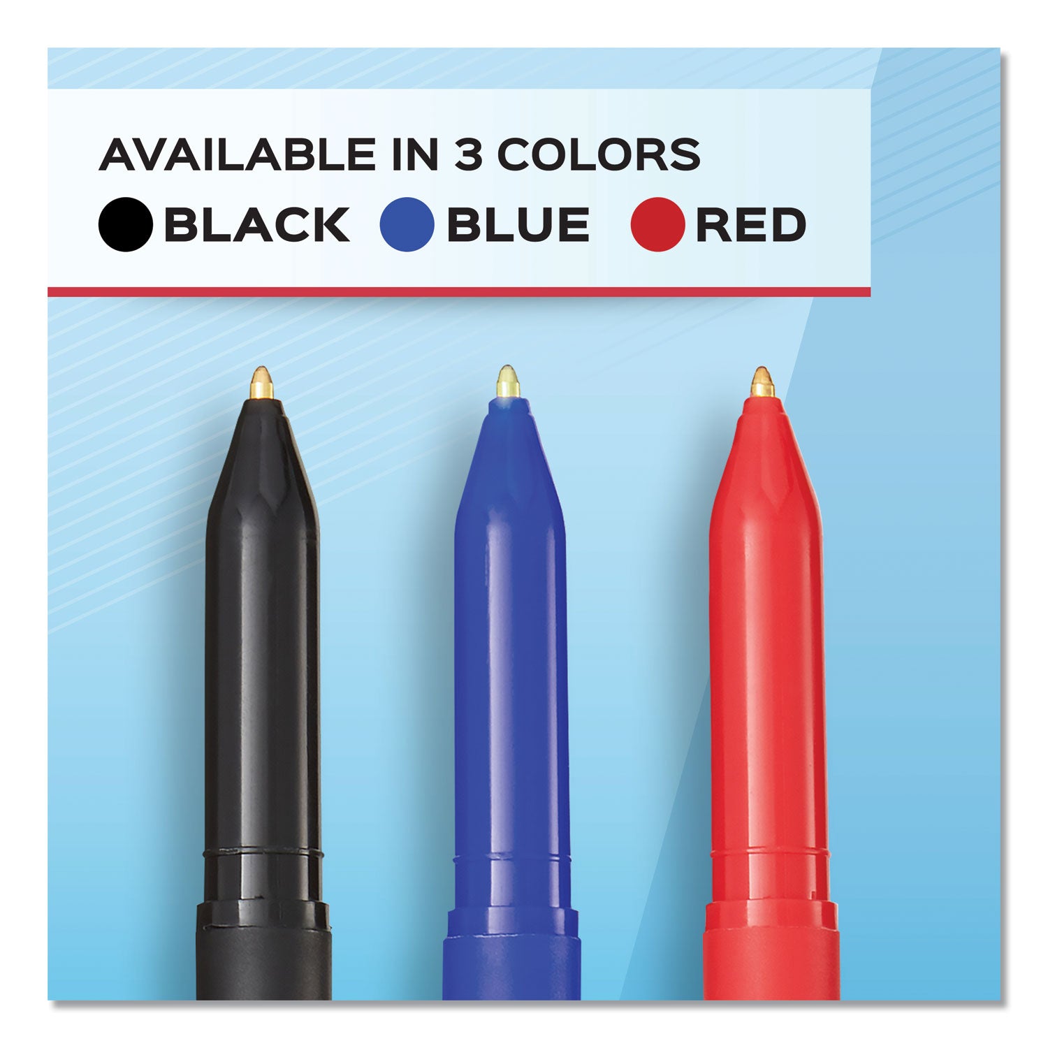 Paper Mate Ballpoint Stick Pens - Medium Pen Point - Red Ink - Red Barrel - 1 Dozen