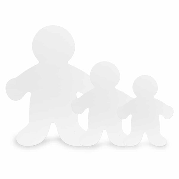 People Paper Cutouts - 5", 6", 8.5" Assortment 25 pc each, 75 total count