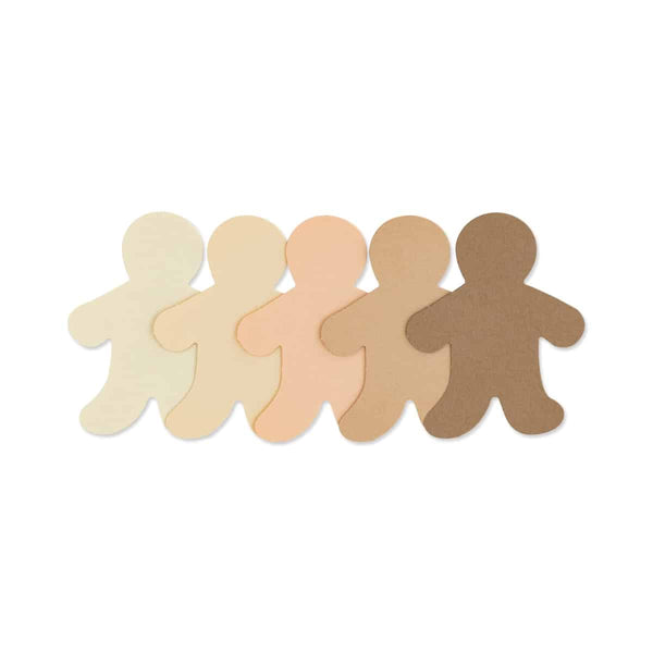 People Paper Cutouts - Culturally Diverse Family, Cardstock, 2" Mini, 100 ct