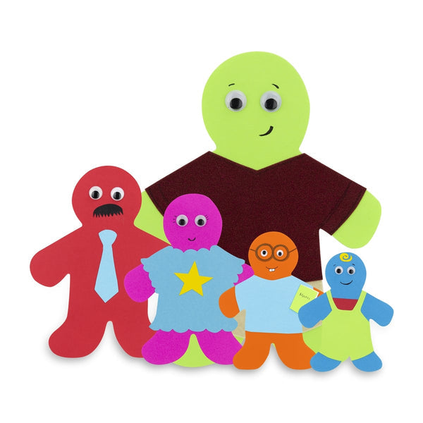 Bright Family Cutouts - Assorted Color Paper - 5" Wee kid-40 count