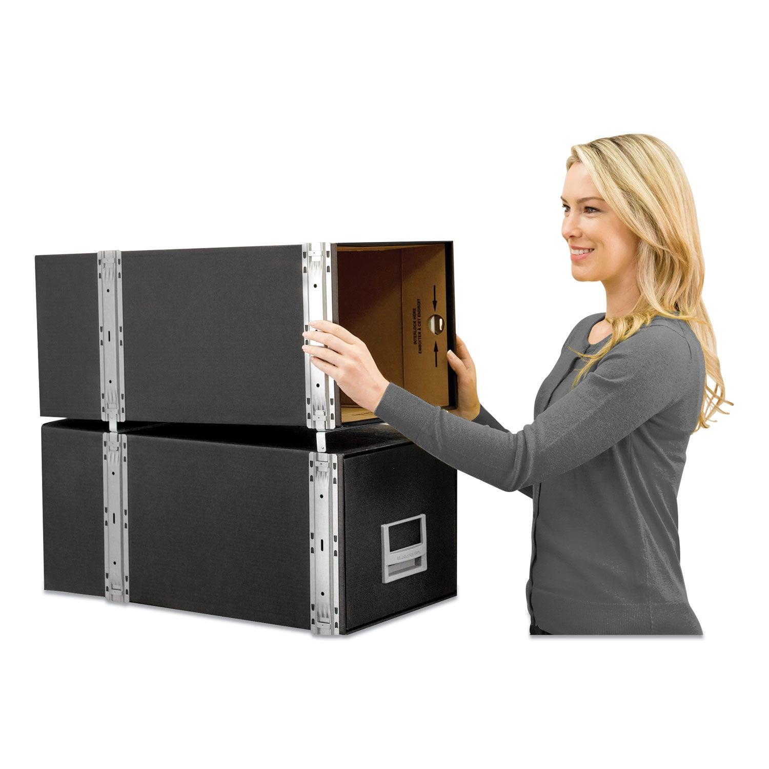 Internal Dimensions: 15" Width x 24" Depth x 10.50" Height - External Dimensions: 17" Width x 25.5" Depth x 11.1" Height - Media Size Supported: Legal - Interlocking Closure - Heavy Duty - Stackable - Steel - Black, Blue - For File - Recycled - 6 / Carton