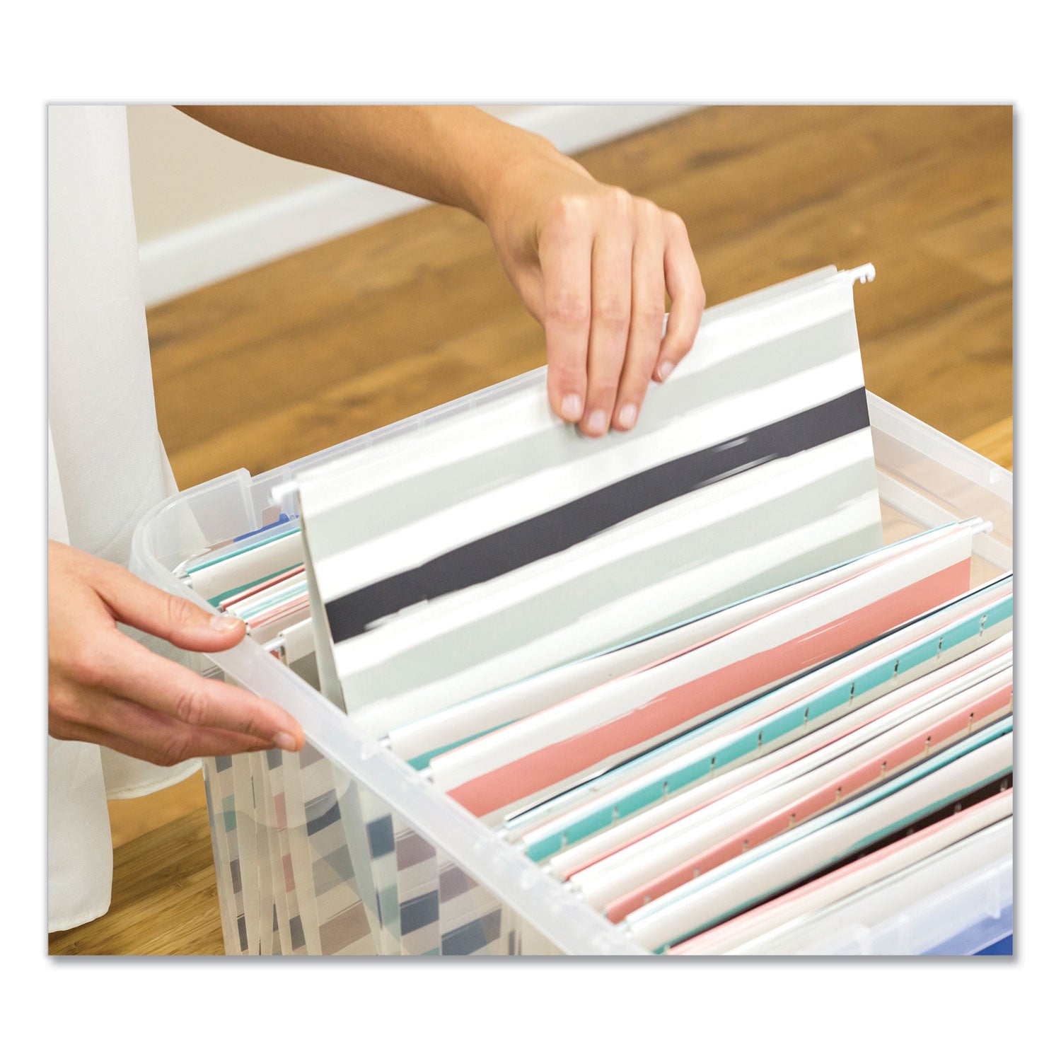 Bankers Box Heavy Duty Letter/Legal Plastic File Box