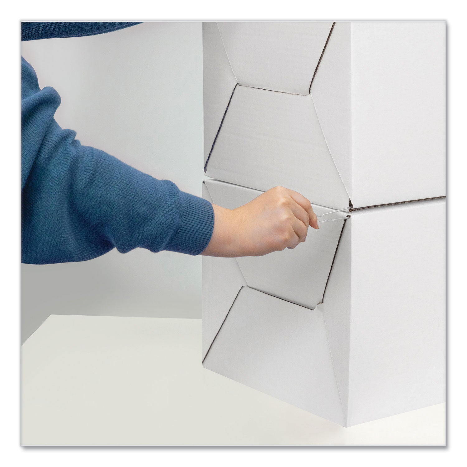 Internal Dimensions: 12.50" Width x 23.25" Depth x 10.38" Height - External Dimensions: 14" Width x 25.5" Depth x 11.5" Height - Media Size Supported: Letter - Heavy Duty - Stackable - Steel, Plastic - White, Blue - For File - Recycled - 6 / Carton