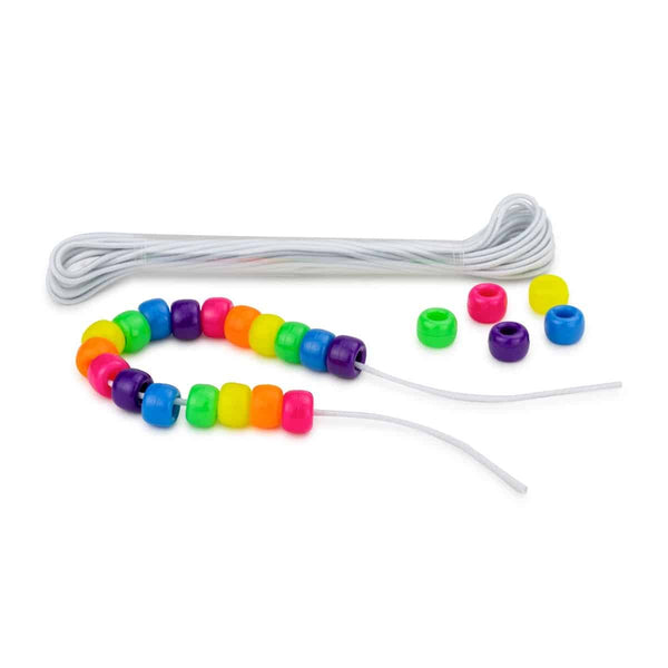 Bucket O'Beads w/ Thread - 375 neon barrel pony, 6x9 mm