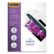 Fellowes ImageLast Thermal Laminating Pouches, Letter Size, 9" x 11.5", 3 mil, Glossy, Clear, 1 Box