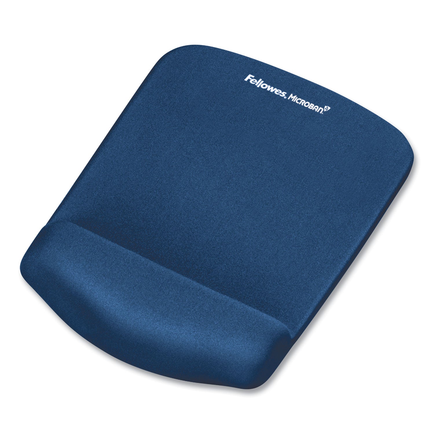 Fellowes PlushTouch Microban Mouse Pad Wrist Rest - 1" Height x 7.25" Width x 9.38" Depth - Blue - Polyurethane - Tear Resistant, Wear Resistant, Skid Proof - 1 Each