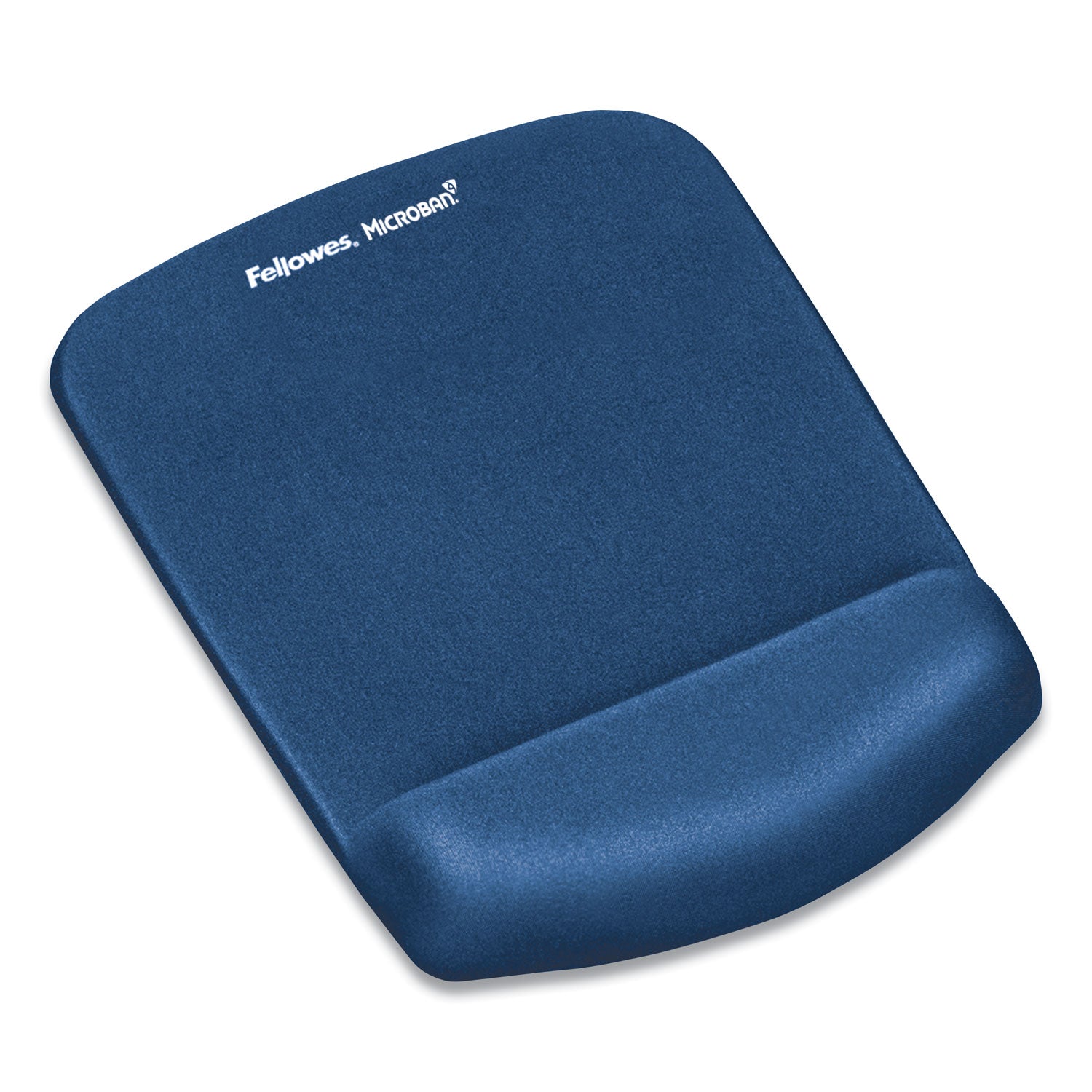 Fellowes PlushTouch Microban Mouse Pad Wrist Rest - 1" Height x 7.25" Width x 9.38" Depth - Blue - Polyurethane - Tear Resistant, Wear Resistant, Skid Proof - 1 Each