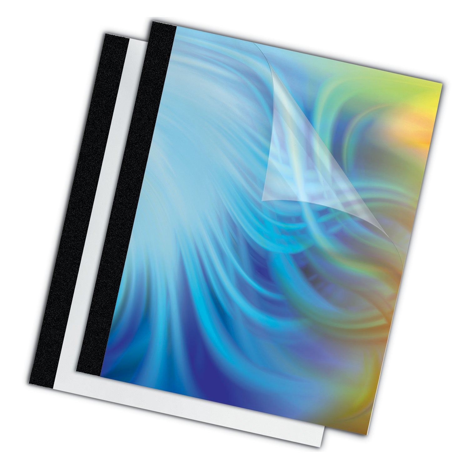 Fellowes Thermal Presentation Covers - 11" Height x 8.5" Width x 0.1" Depth - 0.12" Maximum Capacity - 30 x Sheet Capacity - Rectangular - Black, Clear - Polyvinyl Chloride (PVC) - 1 Pack