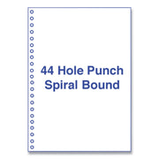 Perforated and Punched Laser Cut Sheets, 44-Hole Side Punched, 20 lb Bond Weight, 8.5 x 11, White, 500/Ream